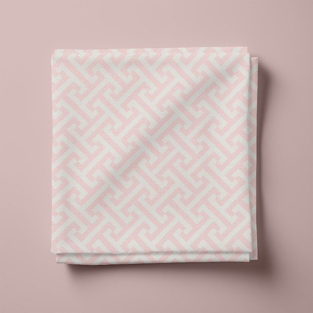 Petal Pink Greek Key Pattern Fabric (Creator Uploaded)