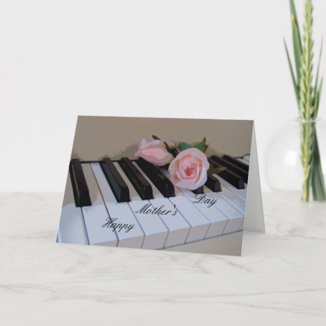 Petal Pink Keys Holiday Card (Front)