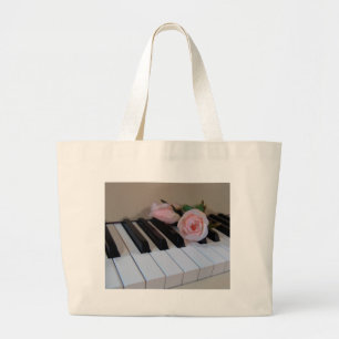 Petal Pink Keys Large Tote Bag
