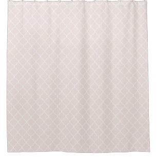 Petal Pink Moroccan Quatrefoil Pattern Shower Curtain