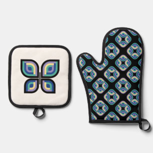 Petal Prism (Fusion) Oven Mitt & Pot Holder Set