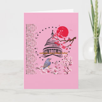 Petal rain celebration pink card