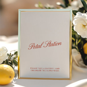 Petal Station Vintage Red & Ivory Wedding Sign