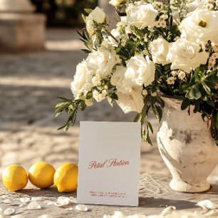 Petal Station Vintage Red & Ivory Wedding Sign