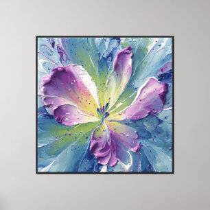 Petal Surge Abstract Bloom Painting Canvas Print