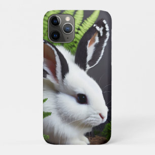 Petal The Black And White Bunny, iPhone 11 Pro Case