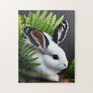 Petal The Black And White Bunny, Jigsaw Puzzle