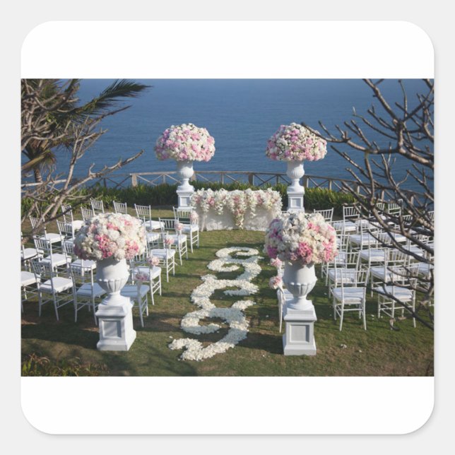 Petal-Wedding-Aisle-Runners-20 Square Sticker (Front)