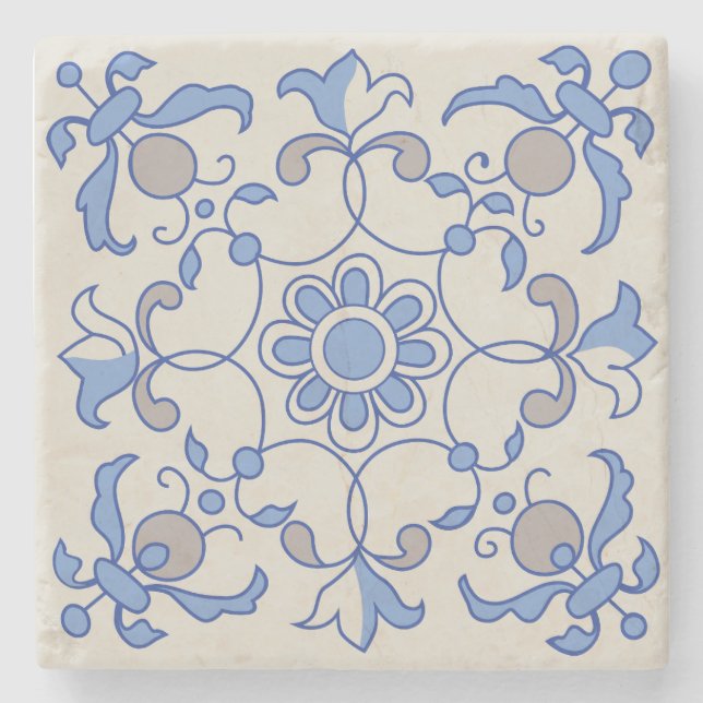 Petal Whimsy Stone Coaster (Front)