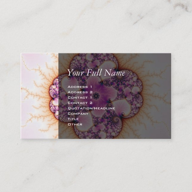 Petallic - Fractal Art Business Card (Front)