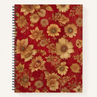 Pétalos de Oro y Rubí Notebook