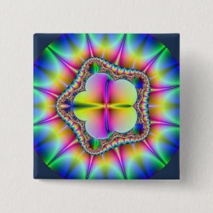 Petals2 15 Cm Square Badge