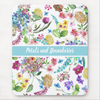 Petals and Boundaries florals for empowered women Mouse Mat