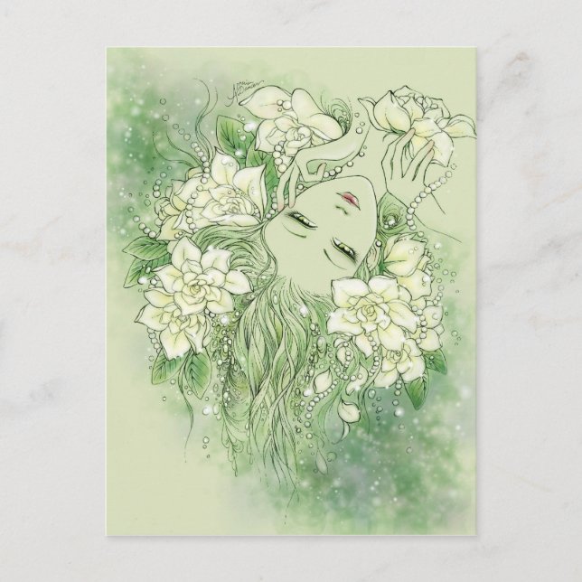 Petals and Pearls Postcard (Front)