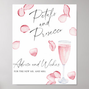 Petals and Prosecco - advice and wishes Poster