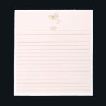 Petals and Prosecco Blush Pink Notepad<br><div class="desc">Petals and Prosecco Bridal Shower Notepad</div>