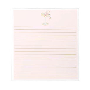 Petals and Prosecco Blush Pink Notepad