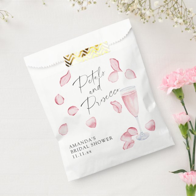 Petals and Prosecco Bridal Shower Favour Bags (Sealed)