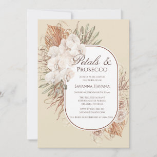 Petals and Prosecco Bridal Shower Invitation