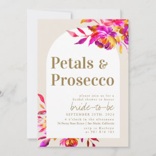 Petals and Prosecco Bridal Shower Invitation