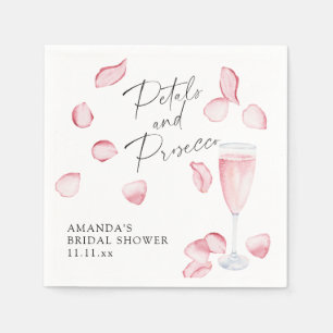 Petals and Prosecco Bridal Shower Napkin