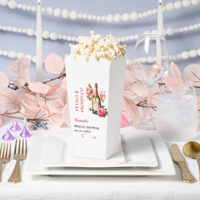 Petals And Prosecco Bridal Shower Party Favour Box (Wedding)