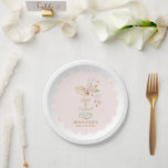 Petals and Prosecco Bridal Shower Personalised Paper Plate<br><div class="desc">Bring a show-stopping touch to your Petals and Prosecco-themed bridal shower with these Personalised Napkins. Featuring a gorgeous blush pink floral design,  they're perfect for your celebration. Matching items in our store Cava Party Design.</div>