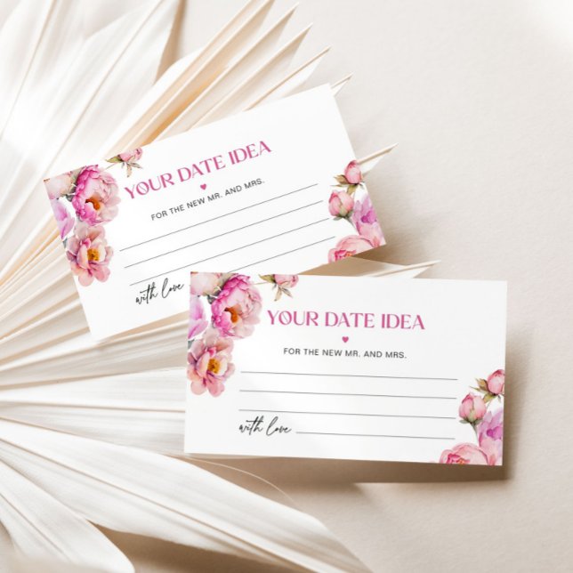 Petals and prosecco bright pink Date night ideas Enclosure Card (Creator Uploaded)