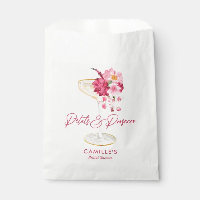 Petals and Prosecco Garden Bridal Favour Bags (Front)