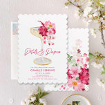 Petals and Prosecco Garden Bridal Invitation<br><div class="desc">🥂 to our Petals and Prosecco invitations that will set the tone for your fabulous bridal shower celebration. With gorgeous pink and berry flowers,  these invites will surely be a hit. Make your party pop with these stunning invites. Matching items in our store Cava Party Design.</div>