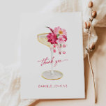 Petals and Prosecco Pink Bridal Shower Thank You Card<br><div class="desc">Looking for a way to say thanks to your bridal shower guests that are as unique and memorable as your wedding day? Check out our Petal and Prosecco Bridal Shower Thank You Cards! With beautiful flowers and an elegant design, they're the perfect way to show your appreciation for those who...</div>