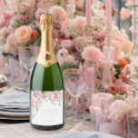 Petals and Prosecco Pink Rose Floral Bridal Shower Sparkling Wine Label<br><div class="desc">Transform your bridal shower into an unforgettable celebration with our Petals & Prosecco themed Prosecco bottle labels. Designed to effortlessly cover existing labels, these custom labels allow you to add a personal touch to the bubbly at your event. The elegant blush roses paired with delicate script typography perfectly capture the...</div>