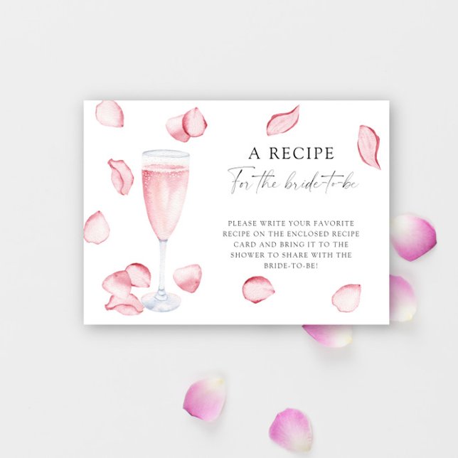 Petals and Prosecco - Recipe for the bride to be Enclosure Card (Creator Uploaded)