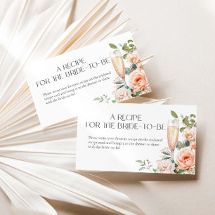 Petals And Prosecco Recipe for the bride to be Enclosure Card