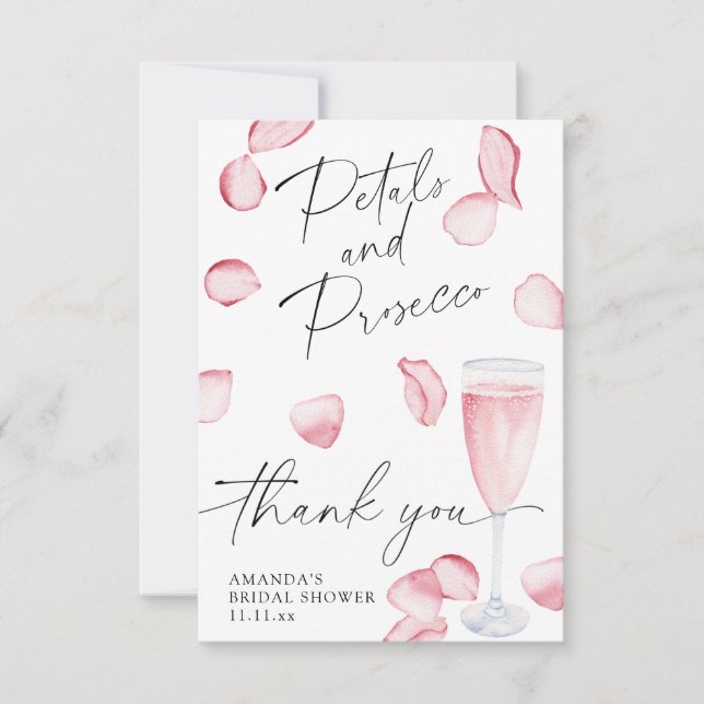 Petals and Prosecco - thank you bridal shower (Front)