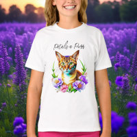 Petals and Purr Cute Cat and Pretty Flowers