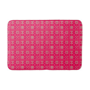 Petals & Doughnuts Pattern Bath Mat