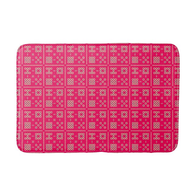 Petals & Doughnuts Pattern Bath Mat (Front)