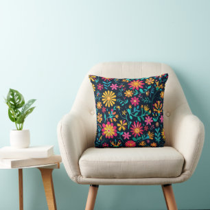 Petals in Harmony 16x16 Throw Pillow