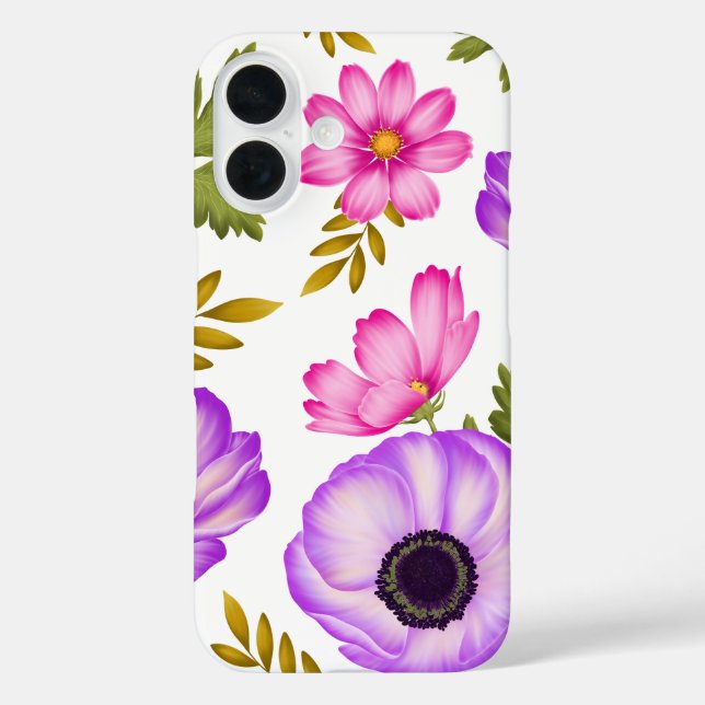 Petals in Harmony - Anemone and Cosmos Case-Mate iPhone Case (Back)