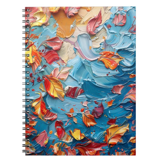 Petals in Motion – Expressive Abstract Floral Notebook (Front)