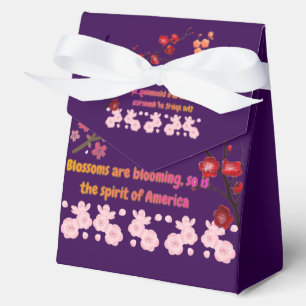 Petals in Pink Harmony dark purple Favour Box
