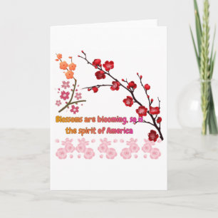 Petals in Pink Harmony white Card