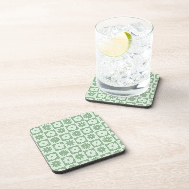 Petals In Silence 03. Floral Pattern. Coaster (Right Side)