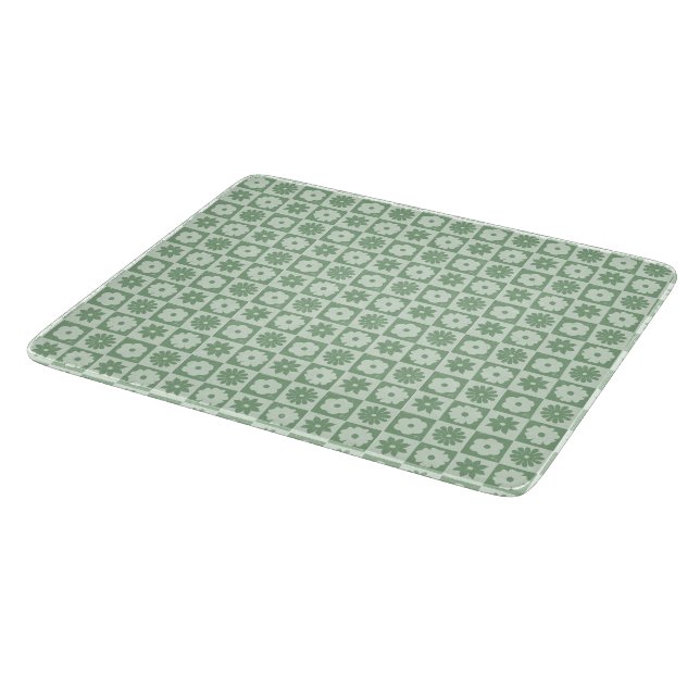 Petals In Silence 03. Floral Pattern. Cutting Board (Corner)