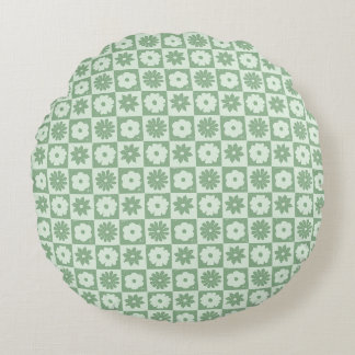 Petals In Silence 03. Floral Pattern. Round Cushion