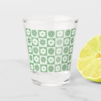 Petals In Silence 03. Floral Pattern. Shot Glass
