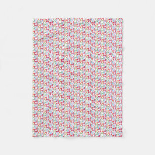 Petals In Silence 05. Floral Pattern. Fleece Blanket