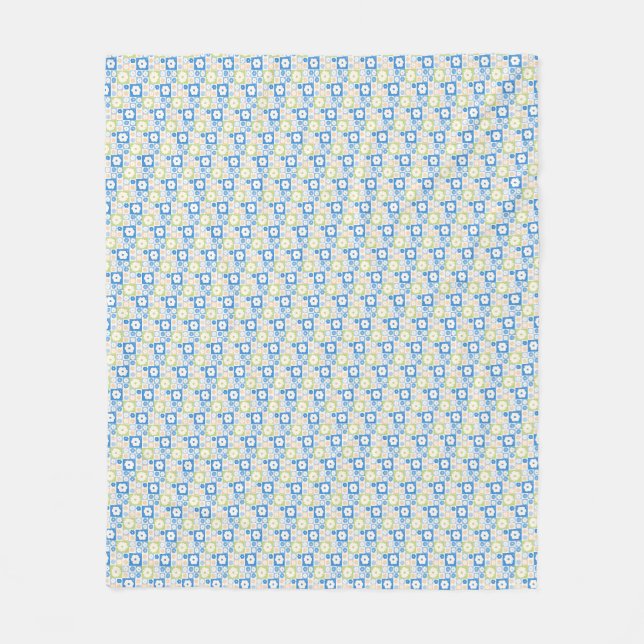 Petals In Silence 06. Floral pattern.  Fleece Blanket (Front)