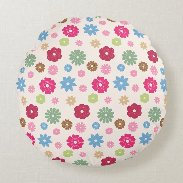 Petals In Silence 09. Round Cushion (Front)